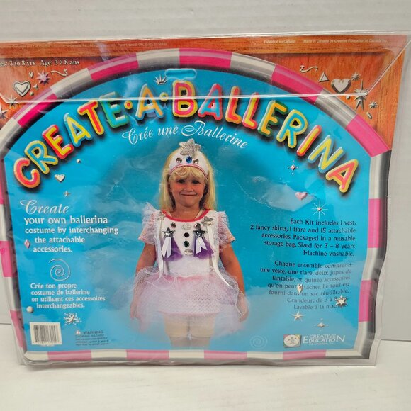 New Create A Ballerina Costume Interchanging Accessories Vintage Canada Dress Up - Picture 1 of 10